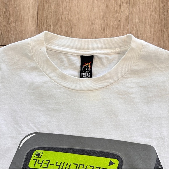 VTG STREETWEAR THE HUNDREDS BEEPER CODES TEE SHIRT - PAGER ADAM BOMB - White XL - Picture 2 of 5